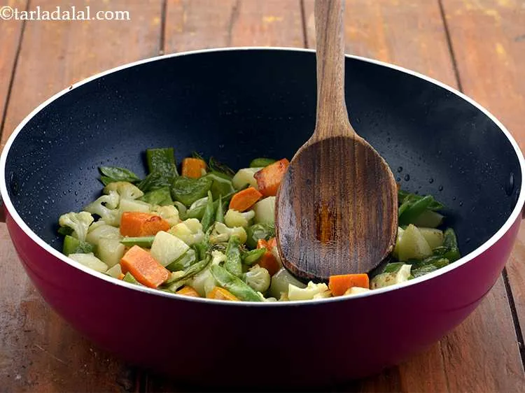 Step 18 – Mix well and saut&eacute; on a high flame for 3 to 4 minutes or till …