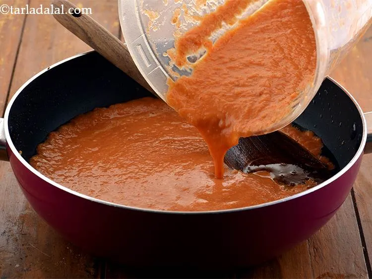 Step 23 – Now add the gravy mixture to the spices.