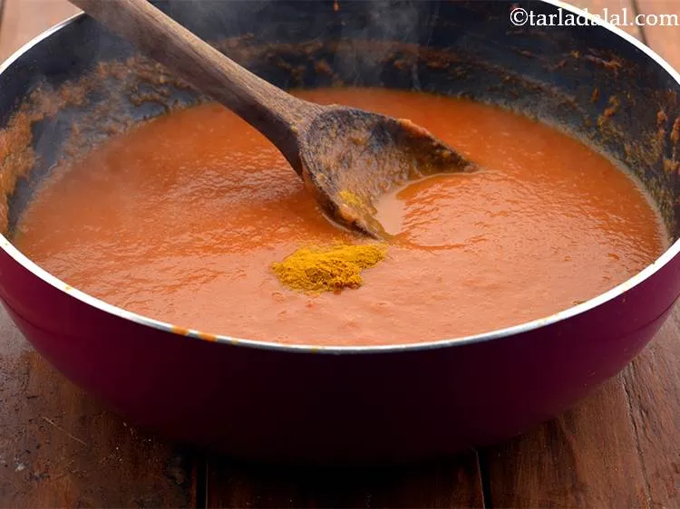 Step 25 – Add the turmeric powder. Turmeric has many health benefits and hence is included in a …