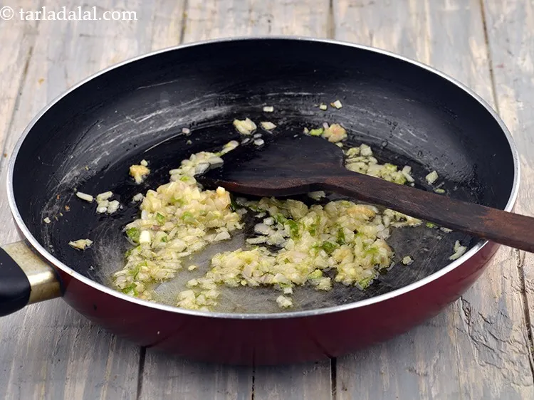 Step 10 – Saut&eacute; on a medium flame for 1 minute.