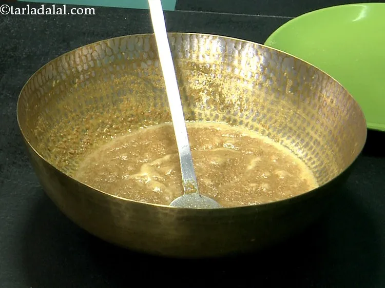 Step 16 – Remove from the flame and keep aside to cool for 15 minutes.