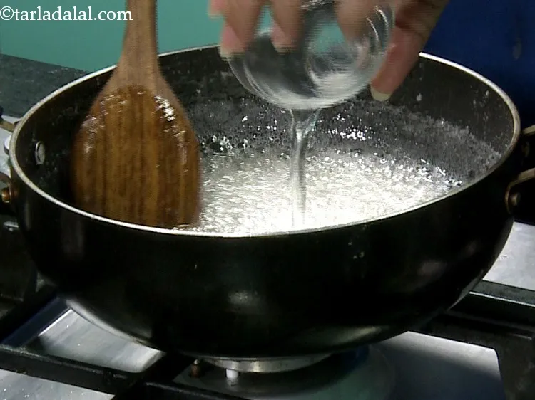 Step 24 – Add the rose water and mix well. This is optional. Keep aside.