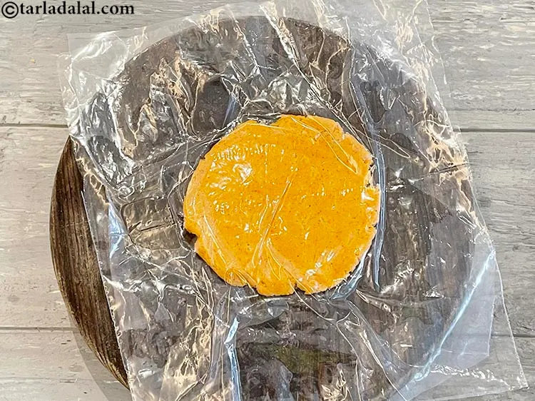 Step 17 – Start rolling with a rolling pin (belan) lightly. Don&#39;t put too much pressure else the …