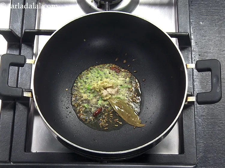 Step 35 – Add 1/4 tsp&nbsp;<a href="https://www.tarladalal.com/glossary-asafoetida-hing-113i">asafoetida (hing)</a>.&nbsp;The active compound &#39;coumarin&#39; helps in managing blood cholesterol and triglyceride …