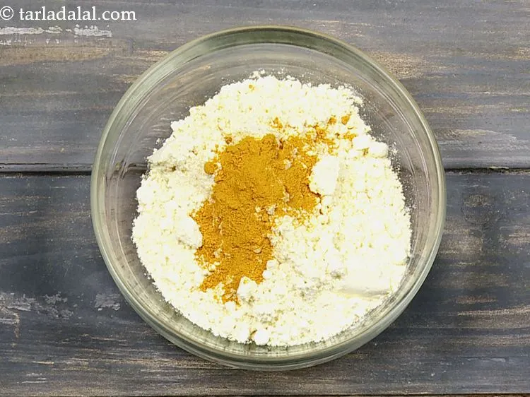 Step 2 – To give a bright yellow color, add in some turmeric powder.