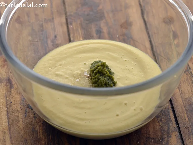 स्टेप 10 – साथ ही, हरी मिर्च की पेस्ट डालें। अपने स्वाद के …