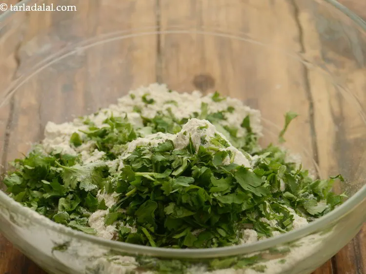Step 10 – Add finely chopped coriander.