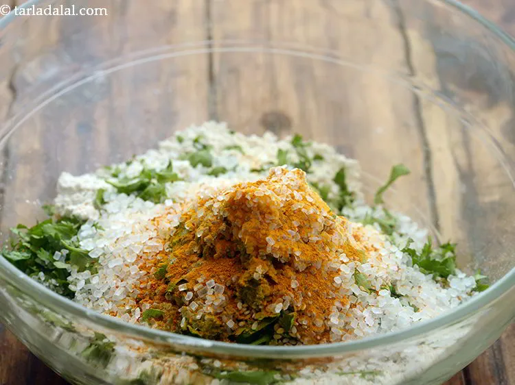 Step 15 – Add turmeric powder.