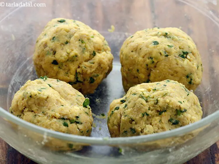 Step 19 – Divide the dough into 4 equal portions.