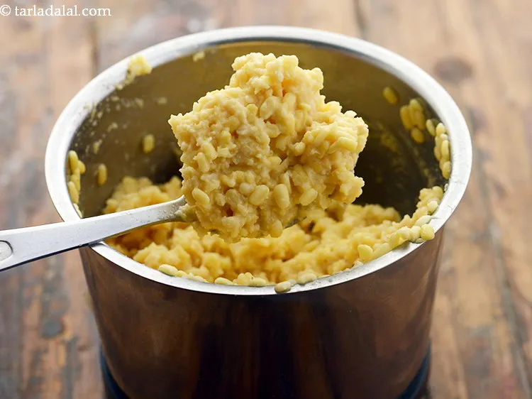 Step 6 – Blend in a mixer to a coarse paste. The consistency should be like this. Do …