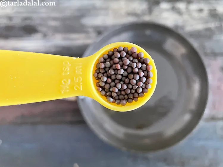 Step 41 – Add the mustard seeds.