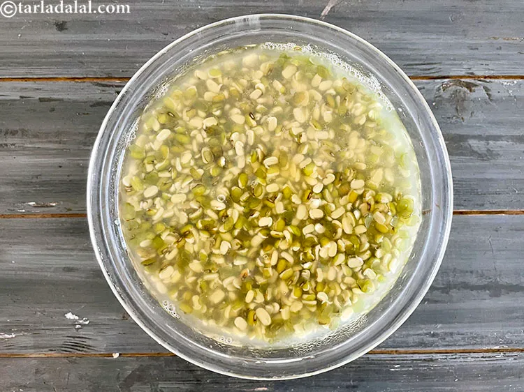 Step 7 – This is what the dal looks like after soaking.