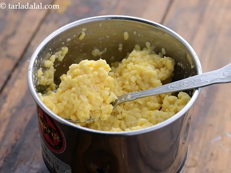 Step 25 – Blend to a coarse paste and keep aside. Keep checking the mixer while blitzing and …