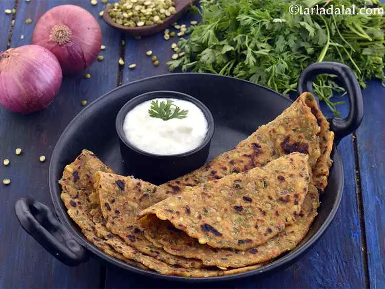 Step 23 – Allow the&nbsp;<strong>green moong dal paratha | moong dal paratha | split moong dal paratha |</strong>&nbsp;to …