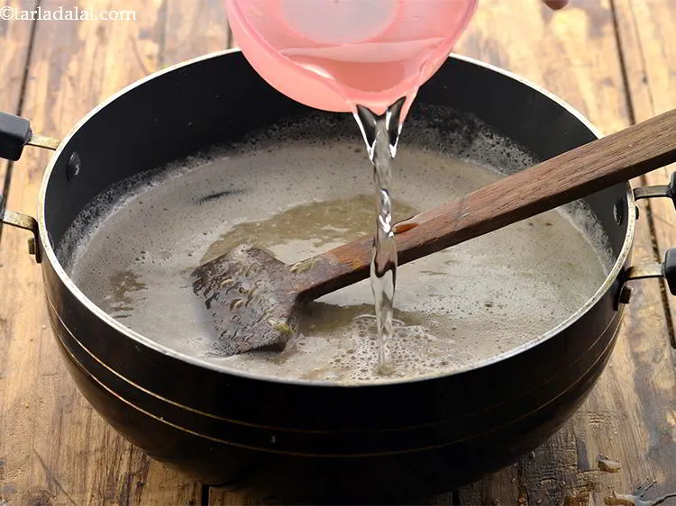 Step 16 – Add 1 cup of water and mix well.