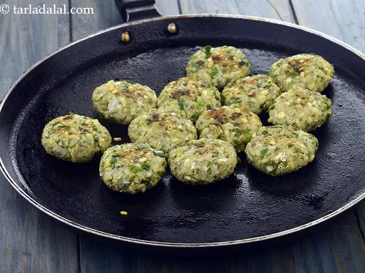 Step 18 – Place all the tikkis on it and cook all the tikkis using 1 tsp of …