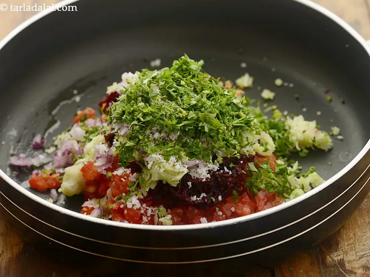 Step 28 – Add finely chopped coriander for additional flavour.