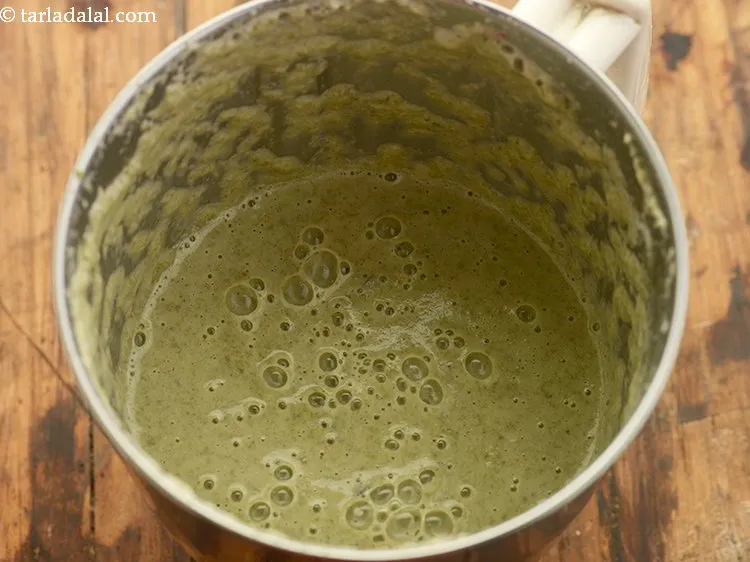Step 10 – Blend to a smooth paste. This is how the mixture for <strong>moong sprouts dosa for …