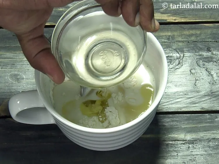 Step 8 – Add 1 tbsp of oil. This will add smoothness to the mixture.