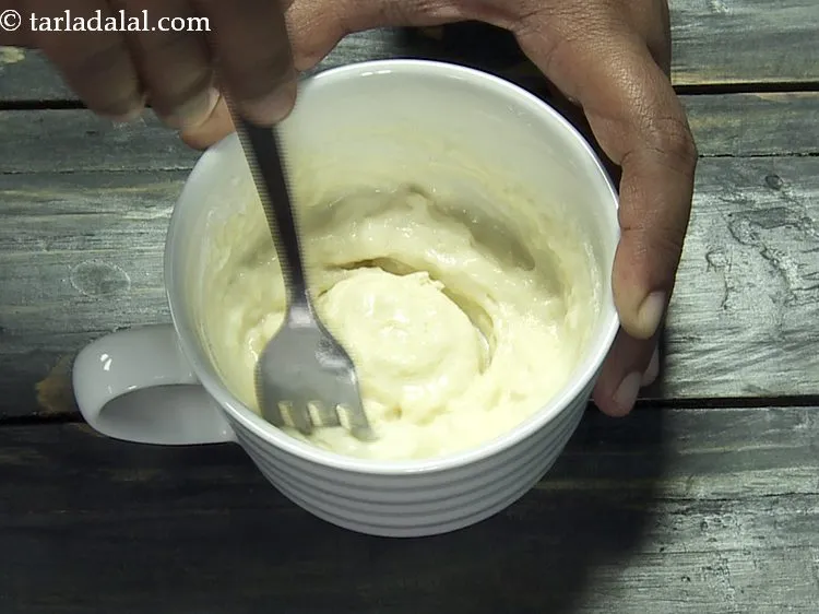 Step 9 – Mix well using a fork. The mixture should be uniform and free of lumps.&nbsp;