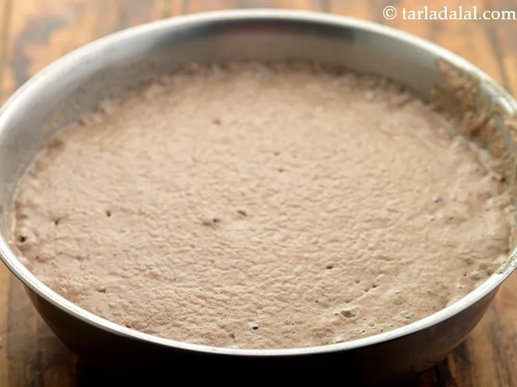 Step 8 – This batter is not like the regular rice idli batter and it doesn&rsquo;t increase in …