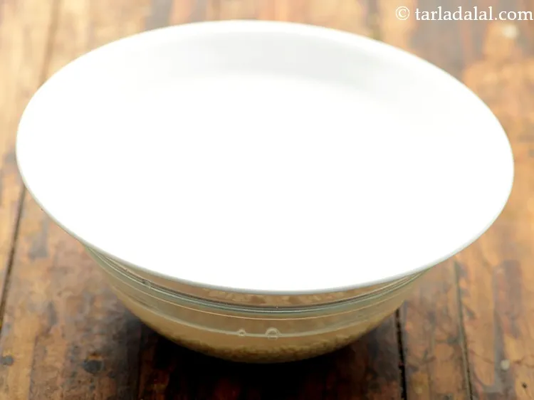 Step 33 – Add enough water to it. Cover with a lid and allow it to soak for …