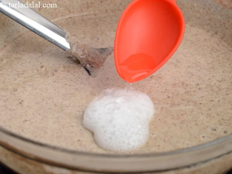 Step 48 – Add little water to activate the fruit salt.