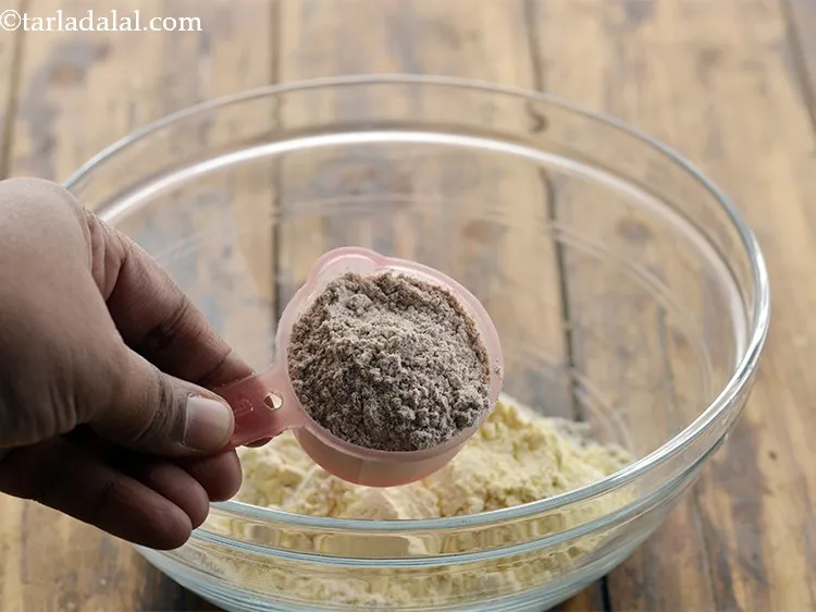 Step 6 – Add ragi flour. Nachni is a gluten-free flour and has many nutritious benefits, to know …