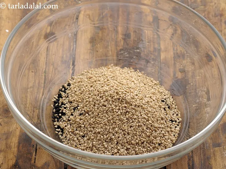 Step 9 – Add white sesame seeds to it. These are a good source of iron.