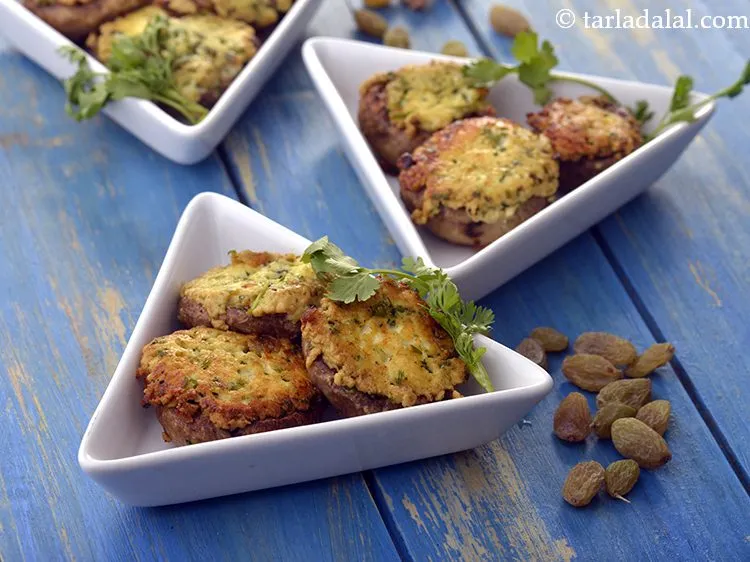 स्टेप 18 – <strong>पनीर भरवां मशरूम</strong> को | <strong>पनीर भरवां मशरूम मसाला कैसे …