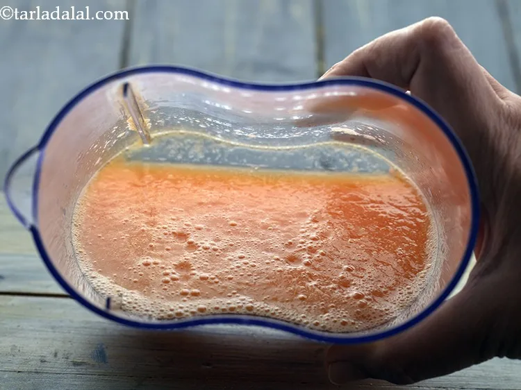 Step 16 – Put the muskmelon cubes in the hopper to obtain <strong>Muskmelon Juice</strong>. Alternatively you can add …