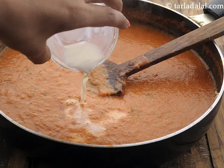 Step 22 – Add milk. If you are vegan, make use of almond or coconut milk