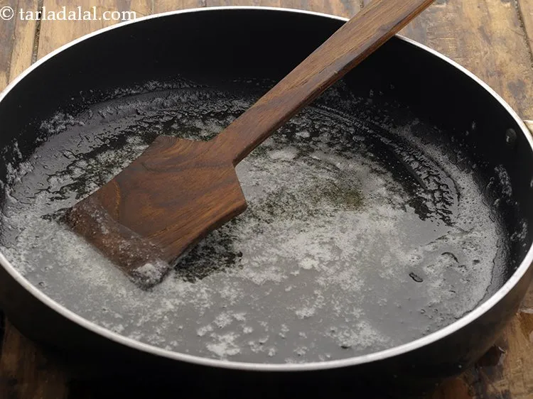 Step 9 – To prepare <strong>restaurant style matar paneer butter masala</strong>, heat the butter in a broad non-stick …