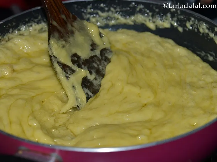 Step 16 – Repeat this procedure 5 to 6 more times till all the oil-ghee mixture has been …