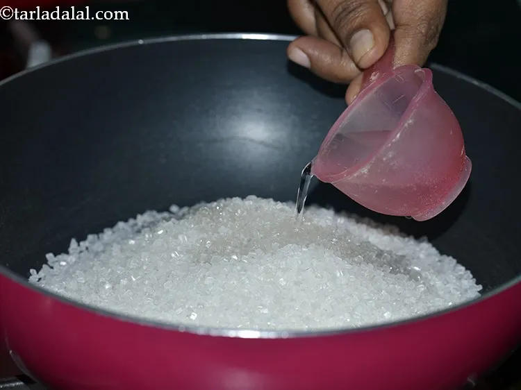 Step 7 – Add &frac12; cup of water.