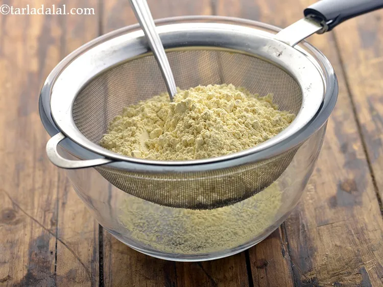 Step 3 – Sieve the besan to ensure that there are no lumps. Keep this besan aside. If …