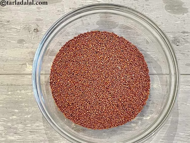 Step 2 – Take&nbsp;<meta charset="UTF-8" />1 cup&nbsp;<a href="glossary-ragi-nachni-red-millet-finger-millet-596i">ragi (nachni / red millet)</a>&nbsp;in a deep glass bowl. This is …
