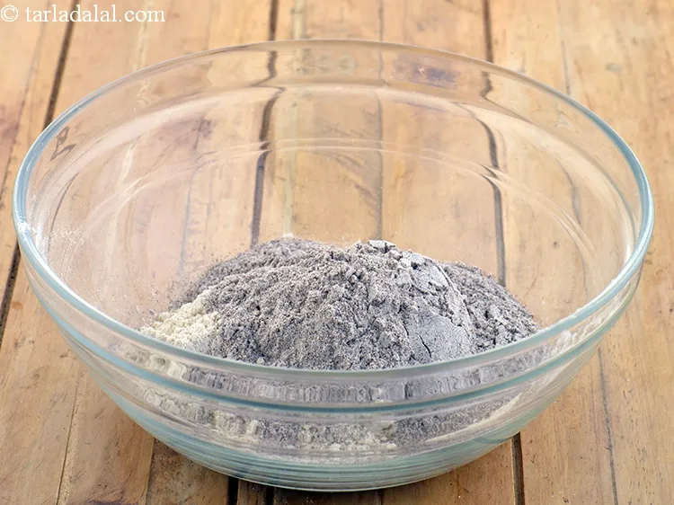 Step 2 – Add the ragi flour in the same bowl.