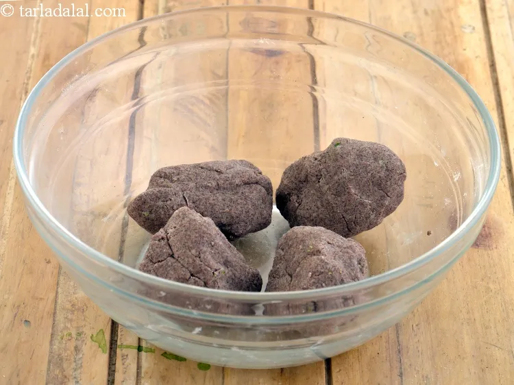 Step 6 – Divide the dough into 4 equal portions.