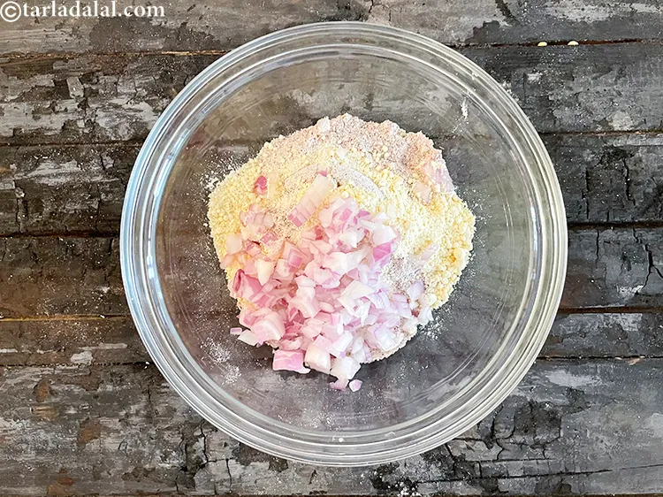 Step 14 – Add&nbsp;<meta charset="UTF-8" />1/4 cup&nbsp;finely&nbsp;<a href="glossary-chopped-onions-722i">chopped onions</a>.