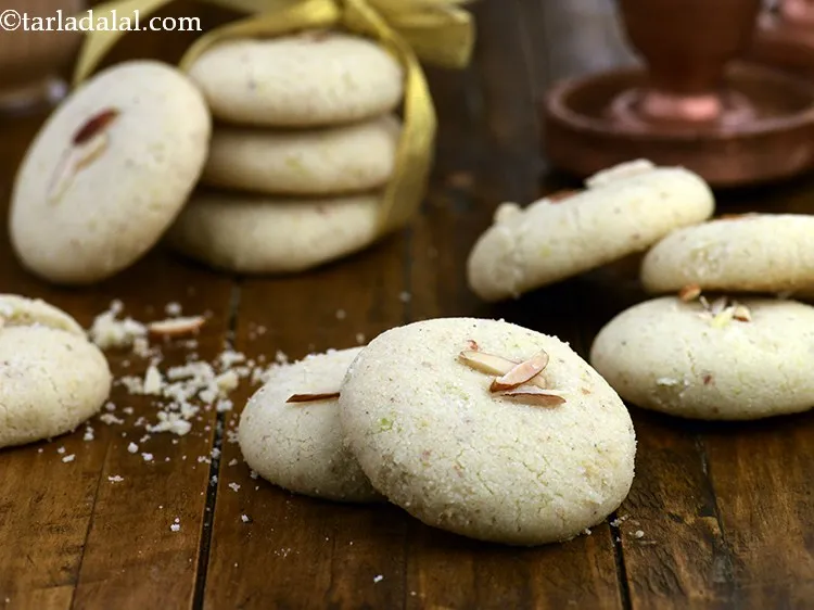 Step 22 – Serve the&nbsp;<strong>nankhatai biscuits | nan khatai biscuits | eggless Indian cookies |</strong>&nbsp;immediately or store in …