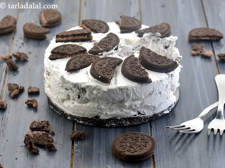 Step 22 – Cut n<strong>o bake oreo cheesecake recipe | easy Indian no bake oreo cheesecake | vanilla …
