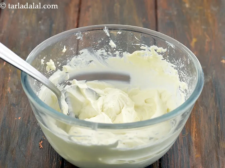 Step 10 – Fold well using a spatula. Keep aside. Remember to keep in the deep freezer till …