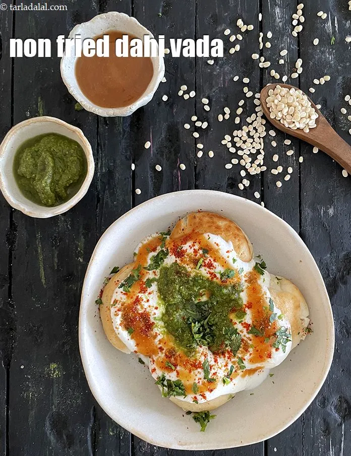Step 39 – Serve <strong>low calorie dahi vada | non fried dahi vada | healthy no fry dahi …