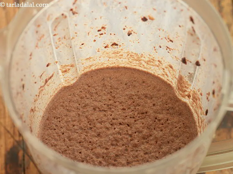 Step 7 – Combine all the ingredients in a mixer and blend till smooth. Do not over blend …