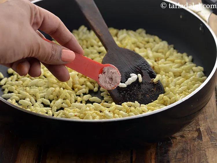 Step 8 – Add black salt. It provides a nice chatpata flavour.