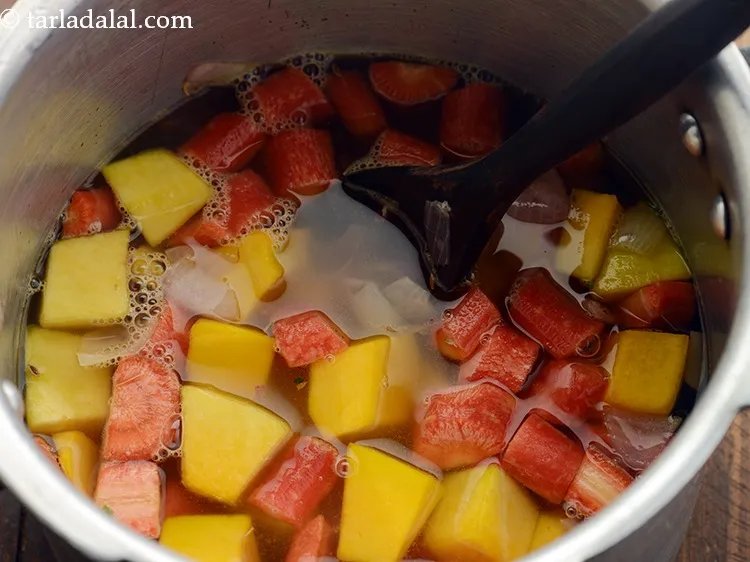 Step 11 – Add 4 cups of water and mix well.