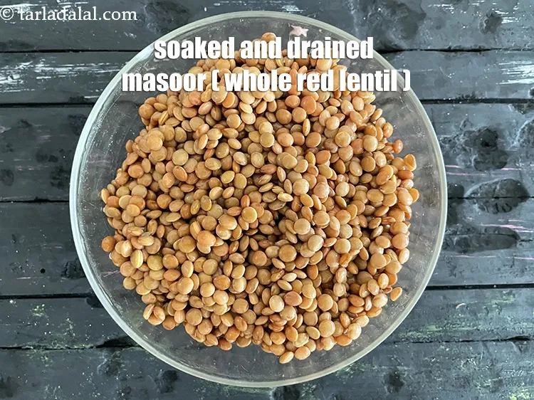 Step 9 – <meta charset="UTF-8" />Soaked and drained masoor ( whole red lentil ).&nbsp;<br /> &nbsp;