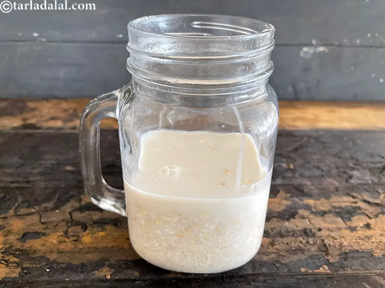 Step 11 – Add&nbsp;<meta charset="UTF-8" />1 cup unsweetened&nbsp;<a href="glossary-unsweetened-almond-milk-badam-ka-doodh-2555i">almond milk</a>.