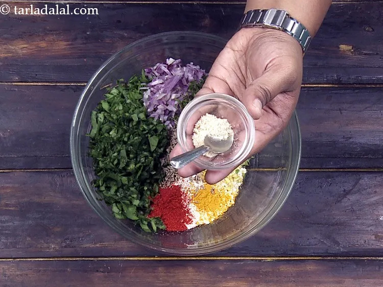 Step 25 – Add 1/4 tsp&nbsp;<a href="https://www.tarladalal.com/glossary-asafoetida-hing-113i">asafoetida (hing)</a>.